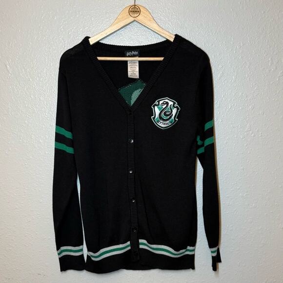 Wizarding World Harry Potter Slytherin Hogwarts Costume Sweater BLK Unisex Small - Picture 3 of 9